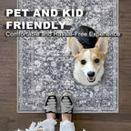 KILOCOCO Runner for Hallway 3x12 Runner Rug Printed Vintage Floral Washable Rug - Image 7