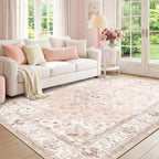 CAPALOCA Machine Washable Rugs Nursery Rug 4x6 Cute Girl Non Slip Low Pile - Image 8