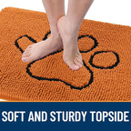 OLANLY Dog Door Mat for Muddy Paws 48x30, Paw Print Design, Absorbs Moisture - Image 4