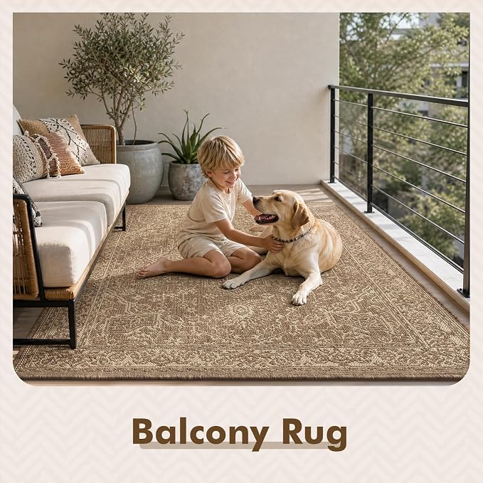 MontVoo-Outdoor Rug-Patio Rug 8x10 Polypropylene Indoor Outdoor Rugs Carpet - Image 9