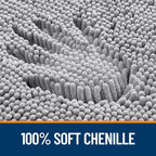 OLANLY Toilet Rugs U-Shaped 24x24, Extra Soft Absorbent Chenille Contour - Image 3
