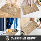 HIYARD Front Door Mat, Absorbent Dirt Trapping Welcome Door Mat Indoor Outdoor - Image 4