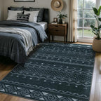 SERISSA 4x6 Area Rugs for Living Room, Washable Non-Slip Grey Boho Rug - Image 2