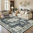 Lofus 5x7 Washable Rugs Non-Slip, Vintage Floral Area Rug - Image 2