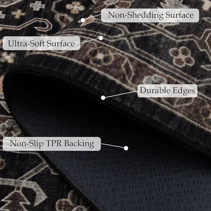 Ruaruarug Washable Area Rug 9x12 - Image 5