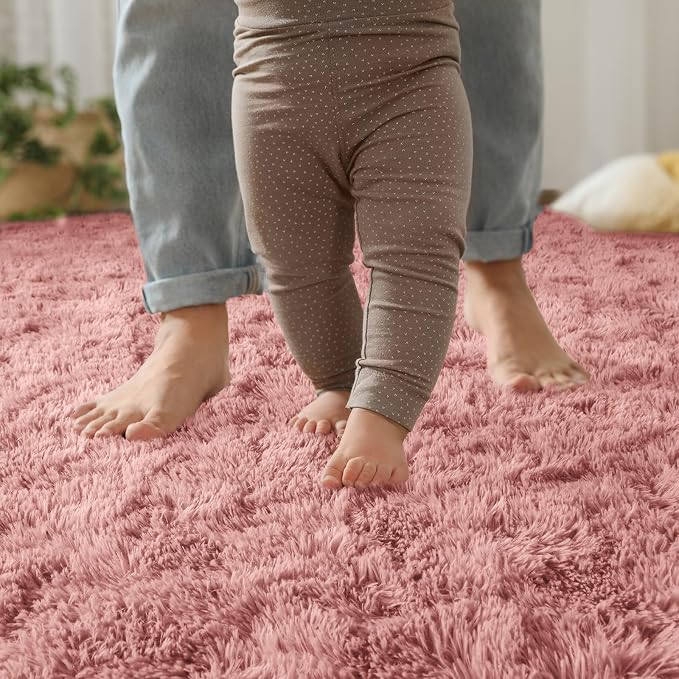 YJ.GWL Fluffy Runner Rugs for Bedroom Living Room Soft Shag Rug 2x6 Feet - Image 3
