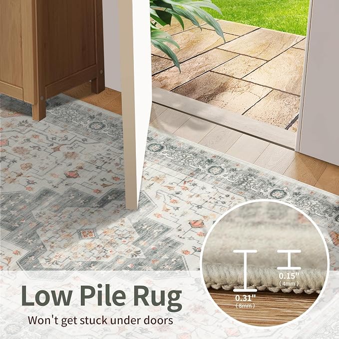 Rugxara 5X7 Taupe Washable Area Rug - Image 7