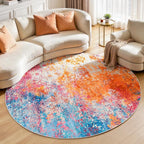 Rugflix Round Area Rugs 6Ft for Living Room, Washable Circle Rug by RugflixAreaRugs
