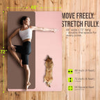 Gogokiwi Large Yoga Mat – 1/4" & 1/2" Thick Exercise Mats - Image 3