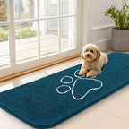 OLANLY Dog Door Mat for Muddy Paws 59x20, Paw Print Design, Absorbs Moisture by OLANLY