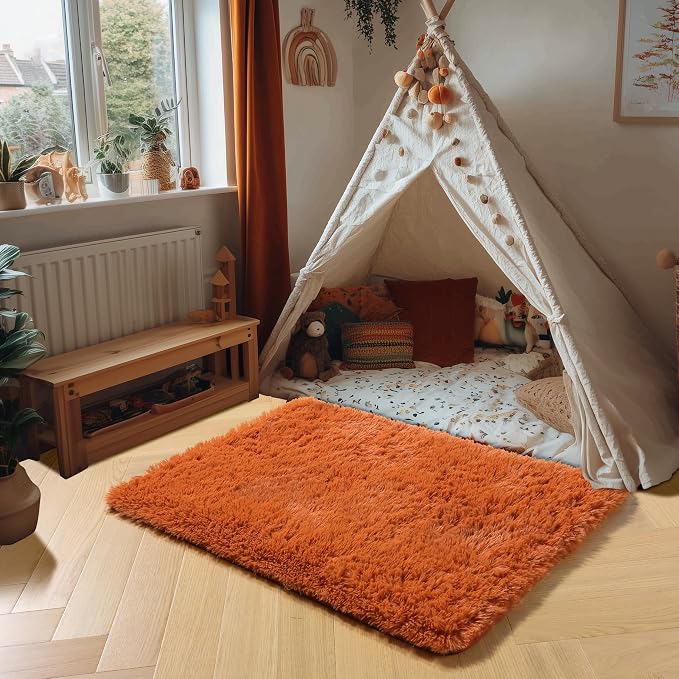 Amdrebio Burnt Orange 2x3 Small Area Rugs - Image 6