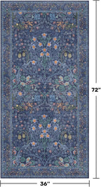 Vintage Dark Blue 3x6 Area Rugs - Image 2