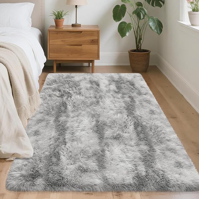 4x6 Ft Light Grey Large Area Rugs - Image 8