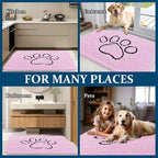 OLANLY Dog Door Mat for Muddy Paws 36x24, Paw Print Design, Absorbs Moisture - Image 8