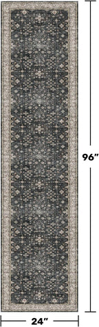 Black Washable 8ft Long Runners - Image 2