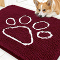 OLANLY Dog Door Mat for Muddy Paws 30x20, Paw Print Design, Absorbs Moisture by OLANLY