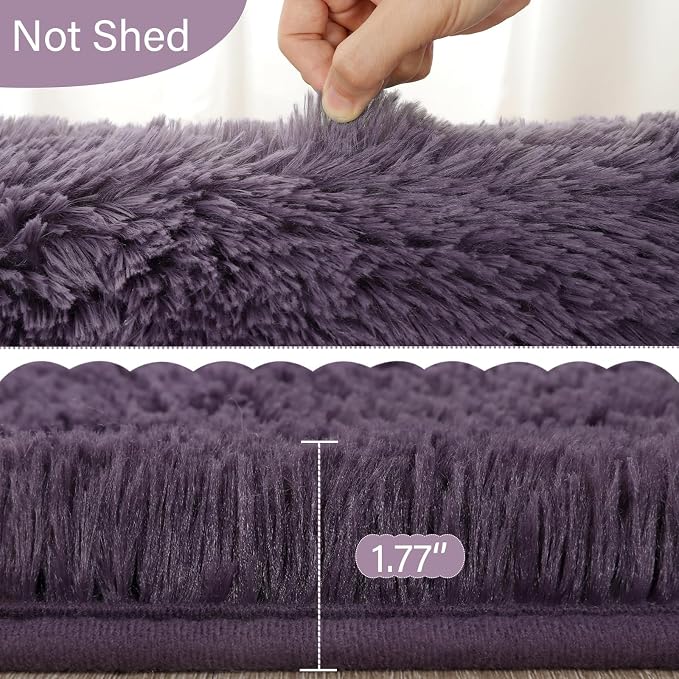 LOCHAS Bedroom Rug 2.6' x 5.3', Soft Oval Throw Rugs Carpet - Image 6