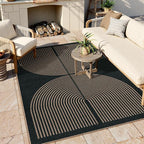 Lahome Modern Rainbow Easy Jute Carpet, Washable 5x7 Area Rugs - Image 7