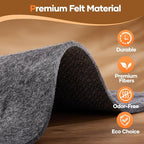 Veken Non Slip Cushioned Rug Pad Gripper 7 x 10 Ft, Felt and Silicone Backing - Image 8