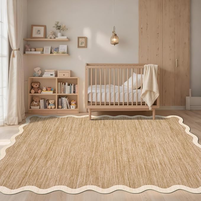 GarveeHome Scalloped Washable Rug 8x10 Rugs - Image 2