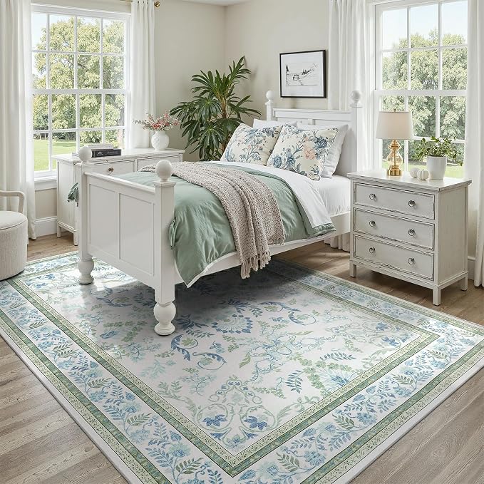 DCX Green 3x5 Rug, Kid & Pet Friendly - Image 3