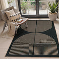 Lahome Modern Rainbow Easy Jute 4x6 Rug, Outdoor Patio Rug by Lahome