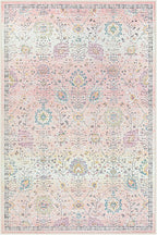 Lahome Girls Bedroom Pink Rug 6x9, Soft Washable Floral Area Rug, Non Slip - Image 9
