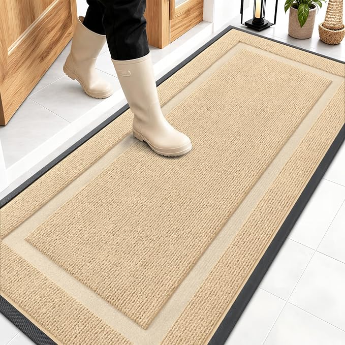 OLANLY Front Door Mat Indoor Outdoor Entrance, Waterproof All-Season, by OLANLY