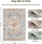 Vintage Area Rugs 9x12 Living Room, Large Washable Rug, Boho Carpet, Non Slip & - Image 2