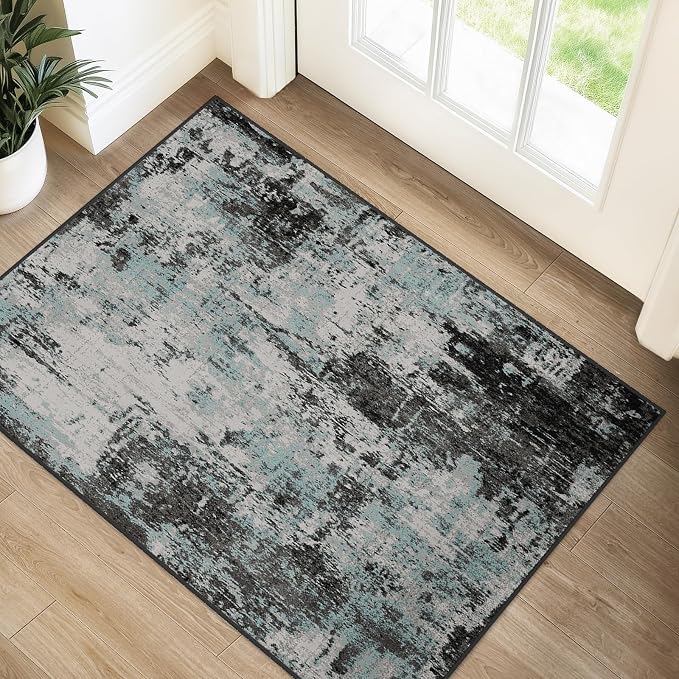 RELEANY Washable Area Rugs 2'x3' Non-Slip Modern Abstract Soft by RELEANY