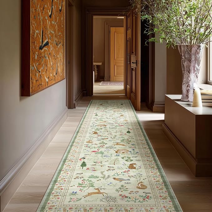 Machine Washable Kitchen Runner Rug: 2'x10' Hallway Runner Non Slip Low Pile - Image 7