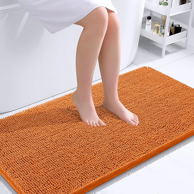 OLANLY Bathroom Runner Rugs 44x24, Extra Soft Absorbent Chenille Bath Rugs by OLANLY