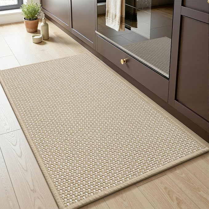 MontVoo Kitchen Rugs Non Slip Washable, Absorbent Braided Kitchen Mats by MontVoo