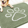 OLANLY Dog Door Mat for Muddy Paws 32x20, Paw Print Design, Absorbs Moisture by OLANLY