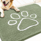 OLANLY Dog Door Mat for Muddy Paws 32x20, Paw Print Design, Absorbs Moisture by OLANLY