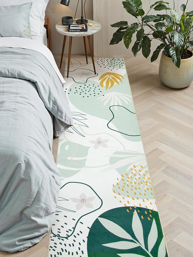 Lahome Green Runner Rugs for Hallway 2x8 Non-Slip Washable Kitchen Rugs - Image 3