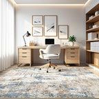 5x8 Area Rug Washable Rugs: Living Room Large Abstract Modern Soft Stain - Image 8