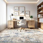 6x8Ft Area Rug Washable Rugs: Living Room Large Abstract Modern Soft Stain - Image 8