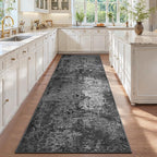 3x12 Black Rug Runners for Hallways Kitchen Runner Rug Non Slip Washable Black - Image 4