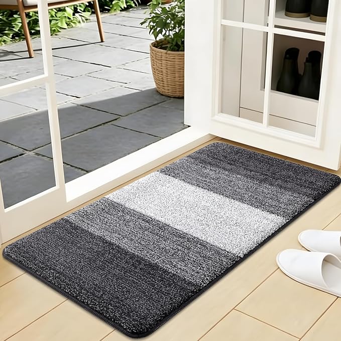 Kitinjoy Indoor Outdoor Door Mat, 40x24 Non-Slip Absorbent Dirt Trapper by Kitinjoy