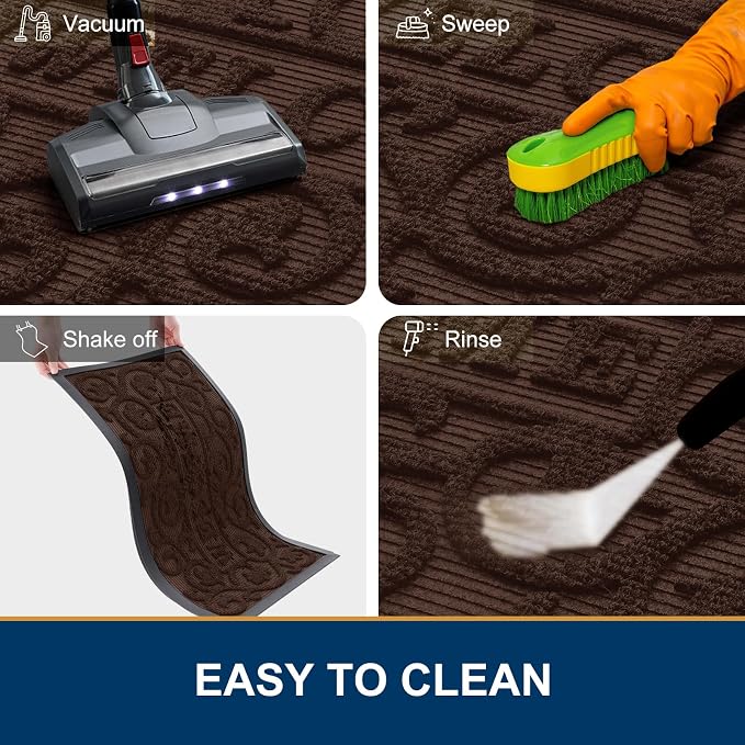Smiry Welcome Door Mat Outside Entrance, Heavy Duty Trap Dirt and Moisture Easy - Image 7
