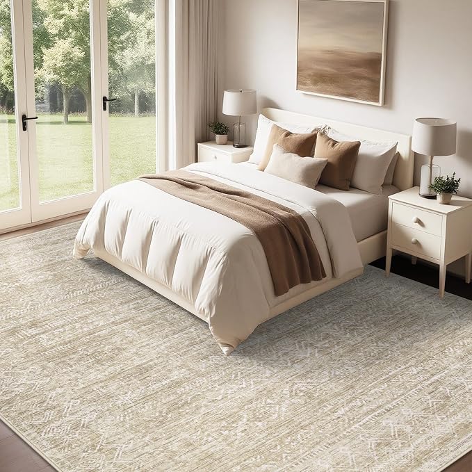 Washable Rug 8x10 Area Rugs: Modern Geometric Rugs - Image 5