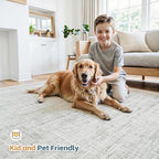 5x7 Area Rugs Washable Rug: Anti-Skid Abstract Modern Living Room Rug Soft Thin - Image 7