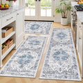 Ileading Boho Kitchen Rugs Set of 3 Washable Kitchen Mats by Ileading