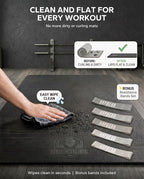 HAPBEAR Large Exercise Mat-7'x5'/6'x8'/6'x9'/6'x10'/6'x12'x8mm, Ultra Durable - Image 6