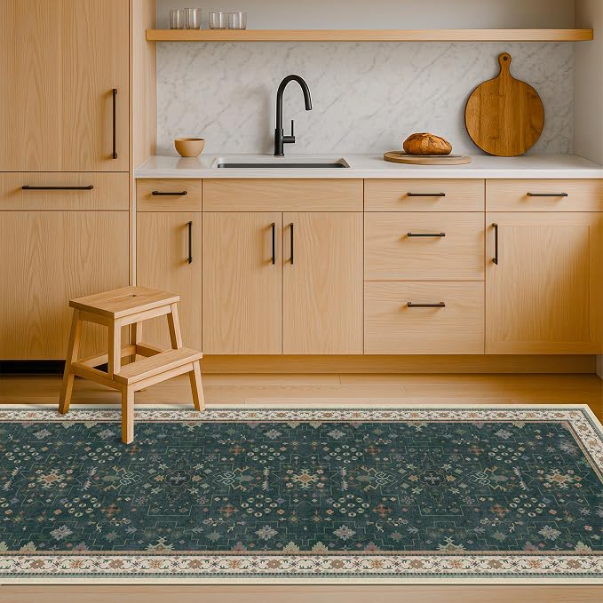 Dark Green 2x5 Kitchen Rug - Image 7