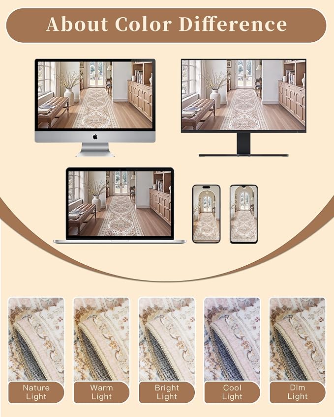 Madane Hallway Runner Rug 2x12, Extra Long Washable Runner Rugs - Image 13