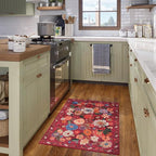 Floral Rug for Entryway, 2x3 Washable Kitchen Mat Ultra-Thin Soft, Non-Slip - Image 3
