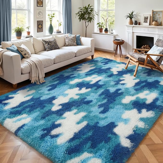 AROGAN Soft Fuzzy Kids Rugs for Girls Room Playroom 8x10 Feet, Fluffy Cute - Image 4