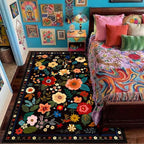 RELEANY Floral 7x9 Area Rugs Washable Print Boho Cute Carpet Non Slip Flower - Image 6